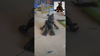 Making Golden Freddy FINAL FNAF 1 painting fivenightsatfreddys fnaf fnafmovie goldenfreddy [upl. by Lamond588]