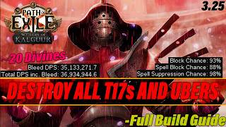 TANK AND DESTROY THE ENDGAME  Bleed Eviscerate Gladiator  POE 325 Full Build And Crafting Guide [upl. by Naz]