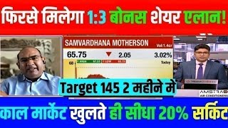 samvardhana motherson share latest news  motherson sumi share target  motherson stock analysis [upl. by Gnoix238]