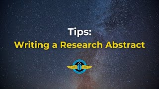 Tips Writing a Research Abstract [upl. by Etnuhs]