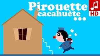 PIROUETTE CACAHUÈTE comptine pour bébé  comptine pour maternelle [upl. by Mozza]