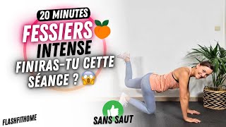 SÉANCE FESSIERS INTENSE 20 MIN 🍑🔥 Training FESSIERS galbés SANS MATÉRIEL  FlashFitHome [upl. by Balch]