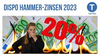 DispoHammer 20 Prozent Dispo Zinsen jetzt bei der Bank [upl. by Eibbil]