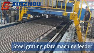 Steel grating plate welding machine feeder [upl. by Batruk]