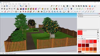 Sketchup 3D garden design Tutorial [upl. by Salakcin147]