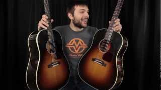 Gibson J45 True Vintage vs J45 Standard Comparison  Which guitar sounds better [upl. by Ardnuhs]