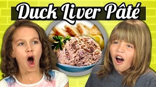 KIDS vs FOOD  DUCK LIVER PATE [upl. by Skoorb]