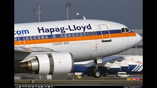 HapagLloydHapagfly Airbus A310 Fleet History 19882006 [upl. by Hteik697]