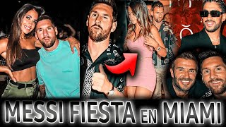 MESSI en el RESTAURANT de BAD BUNNY con ANTONELLA y BECKHAM [upl. by Ramar]