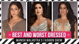 Katrina Kaif Salman Khan Janhvi Kapoor Best and Worst Dressed from Manish Malhotras show [upl. by Bashemeth]