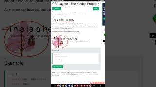 CSS Coding 101 15 CSS Layout with ZIndex property css csstutorial coding htmlcss shorts [upl. by Emelda]