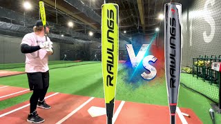 2022 Rawlings Quatro vs quotGlowstickquot 2018 Rawlings Quatro  BBCOR Exit Velocity Testing Hittrax [upl. by Eeldarb]