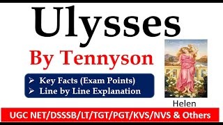 Ulysses by Alfred Lord Tennyson Line by Line analysis in Hindi [upl. by Armstrong244]