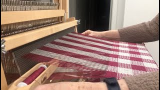 LoftyFiber Helping Hands  Warping Demo on a Schacht Wolf Loom [upl. by Crooks985]