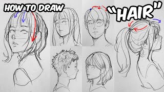 How to Draw Hair [upl. by Om]