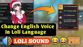 How to Change Voice in PUBG MOBILE  Quick Chat Loli LanguageVoice  SkTheGamer [upl. by Malissia]