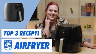 TO so TOP 3 recepti ki jih lahko narediš v cvrtniku na vroč zrak  PHILIPS AIRFRYER [upl. by Tocci219]