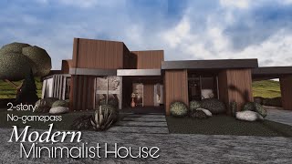 BLOXBURG  Modern Minimalist House  NoGamepass  Speedbuild12 [upl. by Arita331]