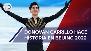 Donovan Carrillo hace historia termina en lugar 22 en la final de patinaje artístico Beijing 2022 [upl. by Ainehta544]