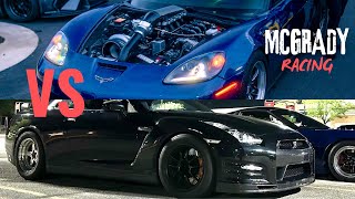 F1X LSX C6Z vs WorkHorse GTR TT Coyote Dodge Hellcat [upl. by Tamanaha]