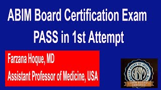 ABIM Board Certification Exam  How to PASS USA BOARD EXAM certification ABIM img [upl. by Vizzone]