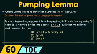 Pumping Lemma For Regular Languages [upl. by Julissa]