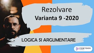 BAC Logica  Rezolvarea variantei nr 9 din variantele pentru BAC propuse de minister [upl. by Opaline540]