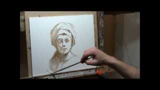 Real Time Underdrawing in Oil [upl. by Htebazile215]