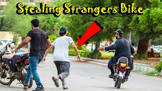 Taking Strangers Bike Prank  Pranks In Pakistan  Desi Pranks 2O [upl. by Noeruat]