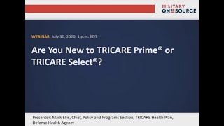 Are You New to TRICARE Prime or TRICARE Select [upl. by Ydissahc651]