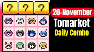 Tomarket airdrop combo 20 November  Tomarket Daily Combo Today [upl. by Lundin]