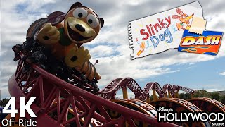 Slinky Dog Dash  4K OffRide  Disneys Hollywood Studios  Mack Rides Launch Coaster  Cinematic [upl. by Valry]