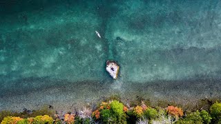 Les Cheneaux Islands Drone  Mavic Mini  Michigan 2020 July [upl. by Aehtna189]