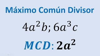 Maximo comun divisor de monomios ejercicios resueltos ejemplo 03 [upl. by Arlette]