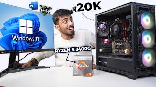 20000 Rs Super AMD PC Build⚡Gaming amp Editing 🪛Live Test  Perfect for Students [upl. by Bobina665]