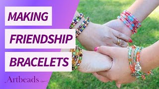 How to Make a Simple Beaded Friendship Bracelet [upl. by Peednus]