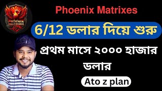 Phoenix Matrixes নতুন ডিসেন্তালাইস প্ল্যাটফর্মপ্রতিমাসে ৩০ ৪০ হাজার ইনকাম ১০০ [upl. by Nuahs772]