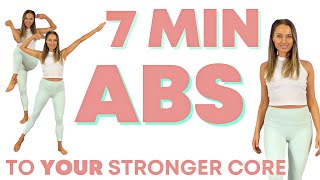 7 Minute Standing Abs Workout  Work your Waist Abs and Core  No Repeats amp No Equipment [upl. by Lenssen436]