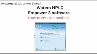 Empower software Waters HPLC quotMethod creationquot [upl. by Chancey]