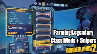 Borderlands 2 Farming Legendary Class Mods  Snipers [upl. by Aiekan]