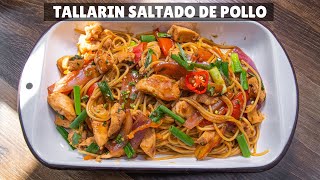 Cocinando un Delicioso Tallarín Saltado de POLLO Fácil  Abelca [upl. by Ablasor847]