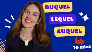 Lequel Auquel Duquel  Les PRONOMS RELATIFS COMPOSÉS  Grammaire B2  C1 [upl. by Benkley]