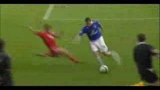 Gerrard Double Tackle on Jagielka [upl. by Hayott]