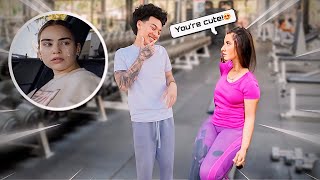 A GIRL FLIRTED WITH ME AT THE GYM PRANK ON MY GIRLFRIEND🤣 [upl. by Nuahsor557]