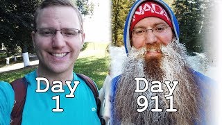 911 DAYS OF BEARD GROWTH TIME LAPSE  ROUND THE WORLD TRIP [upl. by Amyas]