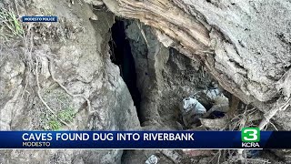 Caves discovered along Tuolumne River in Modesto city plans to keep people away [upl. by Bergren]