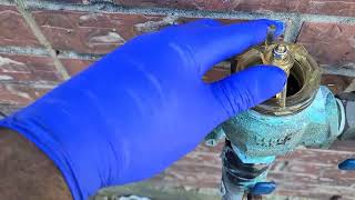 Sprinkler System Leaking Backflow Preventer Repair [upl. by Yahs]