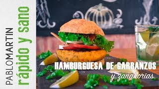 RÁPIDO y SANO  Hamburguesas de garbanzos y zanahorias [upl. by Josee]