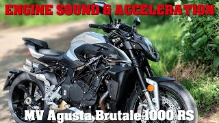 MV Agusta Brutale 1000 RS  Exhaust Sound amp acceleration [upl. by Inej527]