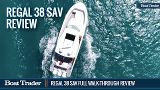 Regal 38 SAV Boat Review  Full WalkThrough [upl. by Nohshan]